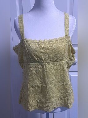 Sutton Studio Lace Camisole Top in Yellow